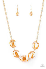 Load image into Gallery viewer, PAPARAZZI &quot;COSMIC CLOSEUP&quot; GOLD NECKLACE &amp; EARRING SET
