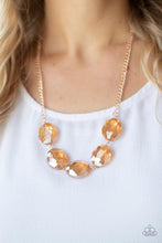 Load image into Gallery viewer, PAPARAZZI &quot;COSMIC CLOSEUP&quot; GOLD NECKLACE &amp; EARRING SET
