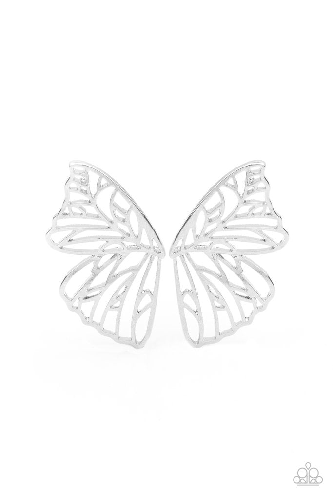 Butterfly Frills - Paparazzi Earrings