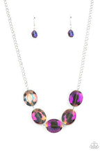 Load image into Gallery viewer, Paparazzi Cosmic Closeup - Oil Spill Necklace Purple
